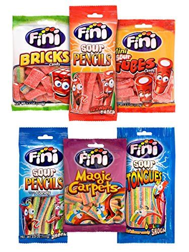 FINI GUMMY CANDY & FILLED LICORICE SOUR MIX VARIETY PACK (6PK X 3.5OZ ...