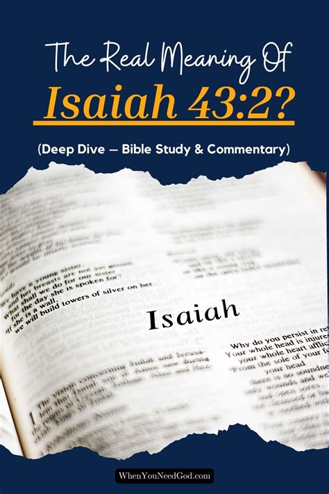 What is the REAL Meaning of Isaiah 43 2 (Deep Dive – Bible Study ...