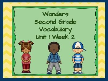 Wonders Second Grade Vocabulary Powerpoint Slideshow Unit 1 Week 2