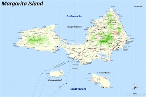 Mapa de Isla de Margarita | Venezuela | Mapas Detallados de Isla de ...