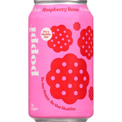 Poppi Raspberry Rose Prebiotic Soda (12 fl oz) Delivery or Pickup Near Me - Instacart