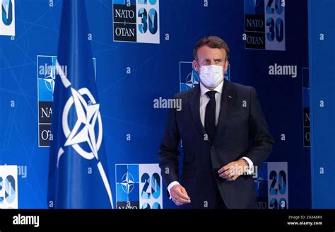 French President Emmanuel Macron delivers a speech during a press ...