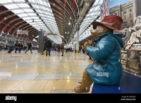 Paddington Bear Statue At Paddington Station