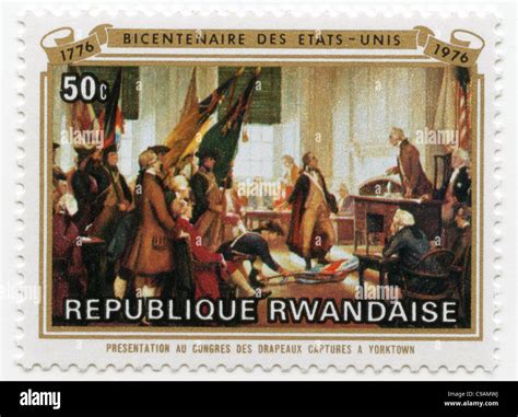 Rwanda postage stamp - The Declaration of Independence presentation at ...