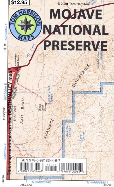 Mojave National Preserve Recreation Map by Tom Harrison