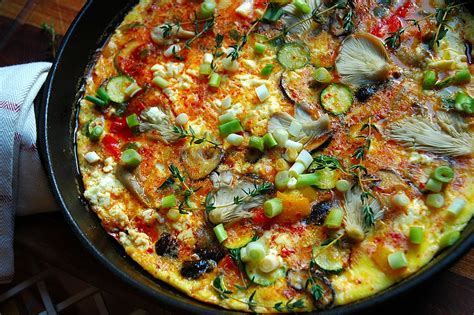 Spanish Recipe - Fritata with Exotic Mushrooms - My Easy Cooking