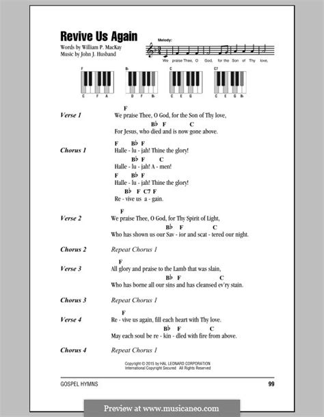 Revive Us Again by J.J. Husband - sheet music on MusicaNeo