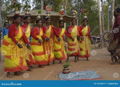 The Tribal Women from Bolpur Santiniketan are Called Santhals Editorial Photography - Image of ...