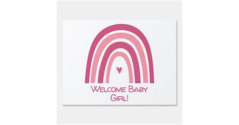 Welcome Home Baby Girl Yard Sign | Zazzle