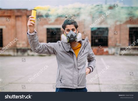 Graffiti Artist Mask Smoke Bomb Stock Photo 1596019258 | Shutterstock