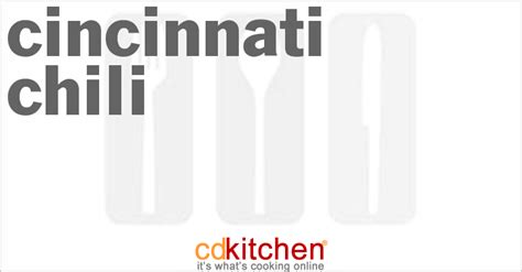 Cincinnati Chili Recipe | CDKitchen.com