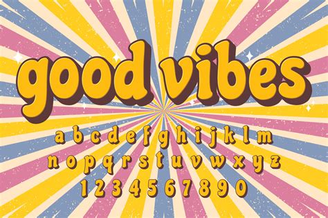 decorative good vibes Font and Alphabet vector 14773137 Vector Art at Vecteezy