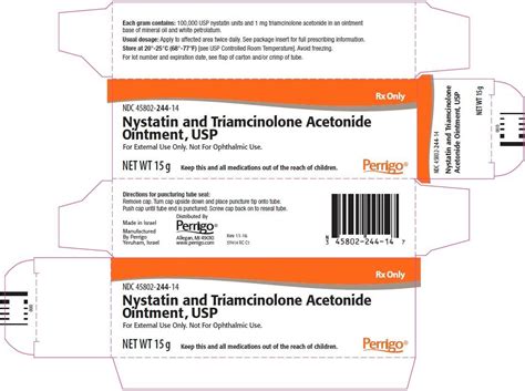 Nystatin and Triamcinolone Ointment - FDA prescribing information, side effects and uses