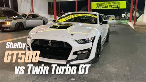 Shelby GT500 vs Twin Turbo Mustang GT - YouTube