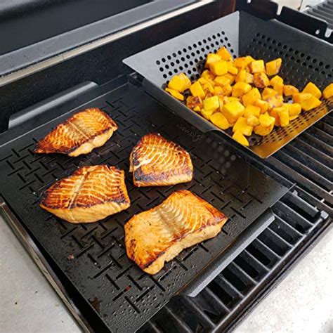 Kona Best Grill Tray - Heavy Duty BBQ Grilling Pan - Cooks Pantry