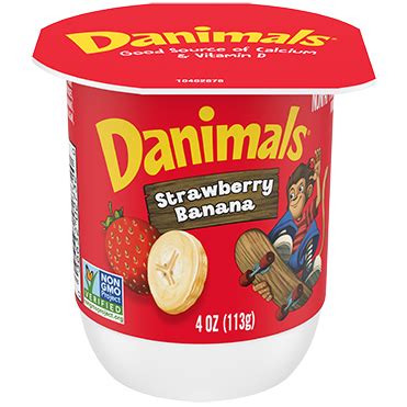 Danimals Nonfat Yogurt, Strawberry Banana 4oz Wholesale - Danone Food ...