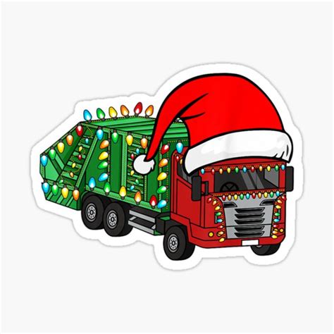 "Garbage Truck Toy Funny Christmas Trash Trucks" Sticker for Sale by Paulinevandaele | Redbubble