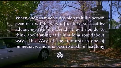 Ghost Dog, The Way Of The Samurai, Jim Jarmusch, Quote #10 - YouTube