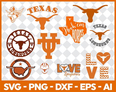 Texas Longhorns Svg Png Cricut Silhouette Bundle