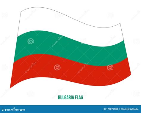 Bulgaria Flag Waving Vector Illustration on White Background. Bulgaria ...