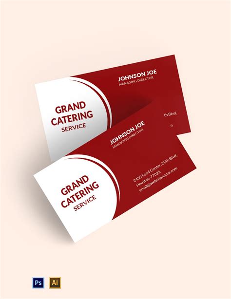Catering Business Cards Templates Free Download