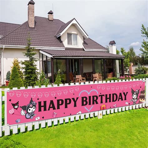 Buy Kuromi Happy Birthday Banner, Kuromi Birthday Party Supplies ...