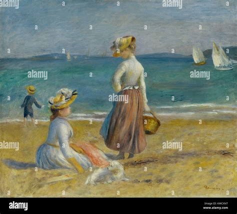 Figures on the Beach, by Auguste Renoir, 1890, French impressionist ...