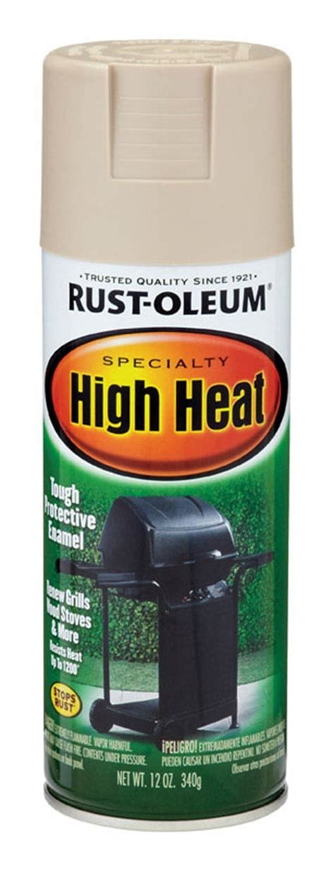 Rust-Oleum Specialty Satin Almond High Heat Spray Paint 12 oz. - Walmart.com