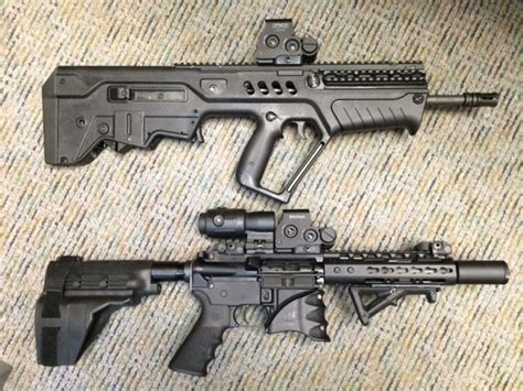 IWI Tavor Vs. 7.5″ AR Pistol with Sigbrace on RiflescopeBlog.com