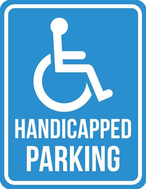 Printable Handicapped Parking Sign