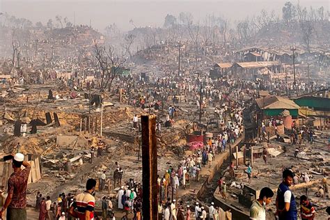 Thousands of Rohingya homes burn as fire sweeps Bangladesh camps ...