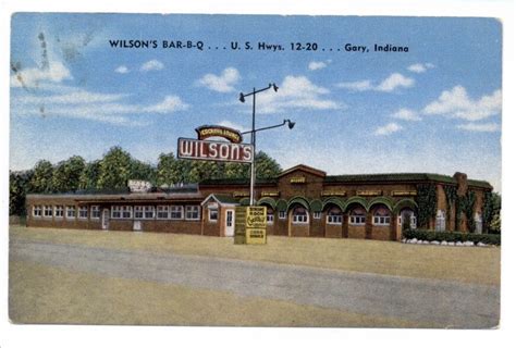 Gary, Indiana - Wilson's Bar-B-Q Restaurant 1950 | Gary indiana, Bar b ...