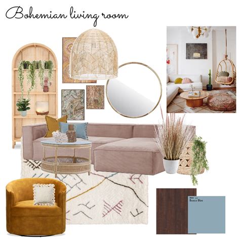 Bohemian living room Interior Design Mood Board by Drabflowers - Style ...