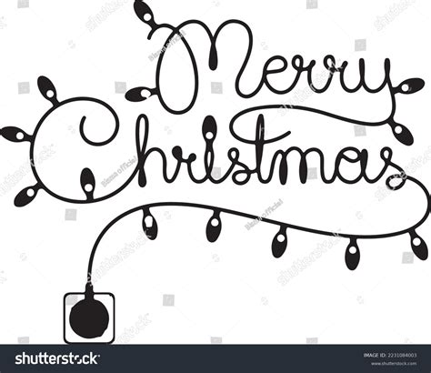 Calligraphy Lettering Merry Christmas Clip Art Stock Vector (Royalty Free) 2231084003 | Shutterstock