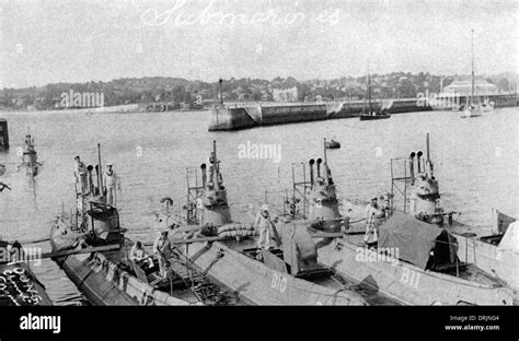 Royal Navy B class submarines in harbour Stock Photo - Alamy