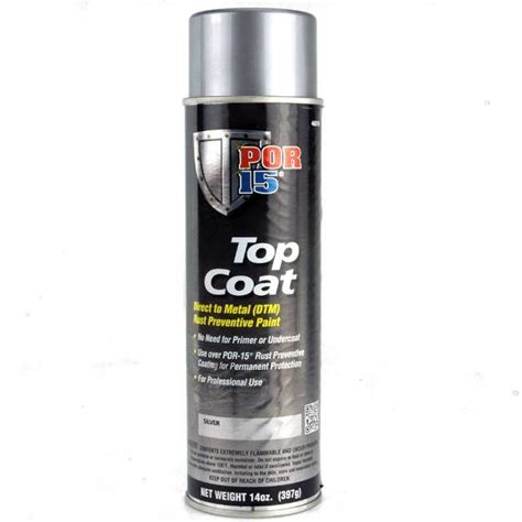 POR 15 TOP COAT Silver Aerosol