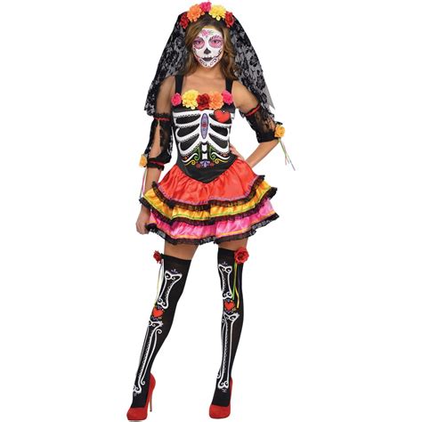 Day of the Dead Senorita Women's 4 Piece Costume, Size 16-18 | BIG W