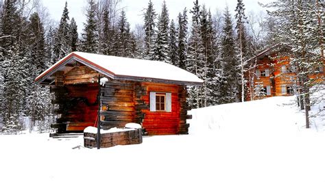 Winter cabin Zoom background images snowy virtual meeting backgrounds