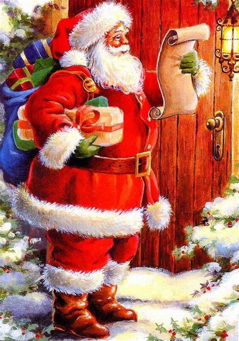 Antique Christmas Santa Postcards and Vintage Illustrations (21) Noel ...