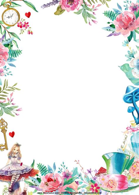 Alice In Wonderland Invitation Template Free