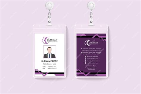 Premium Vector | Identification card modern corporate business stationery template