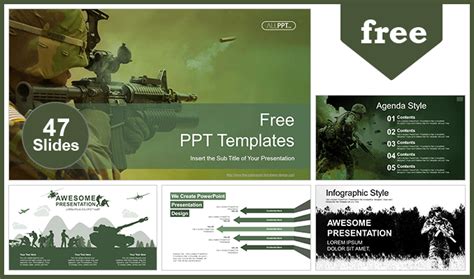 Army Soldier in Action PowerPoint Templates - Slidesgo templates