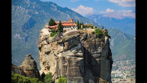 Atop the Monastery of the Holy Trinity, Meteora, Greece (360 Video ...