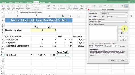 Linear Programming (LP) Optimization with Excel Solver - YouTube