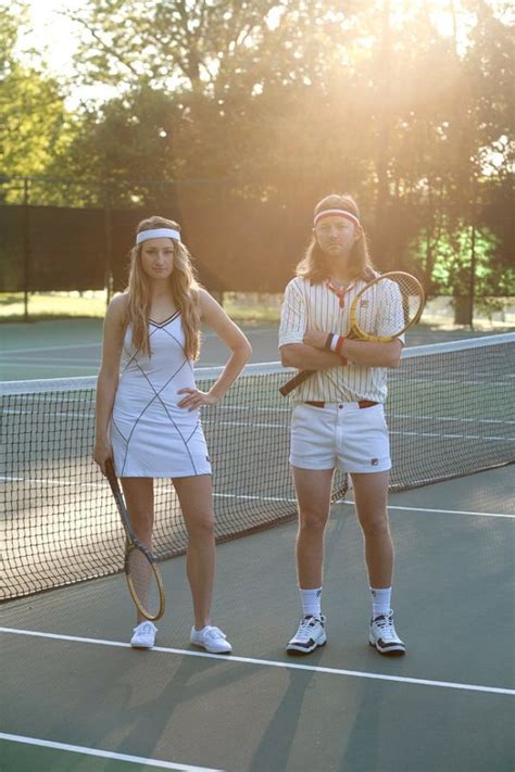 Vintage Tennis-themed Engagement Shoot