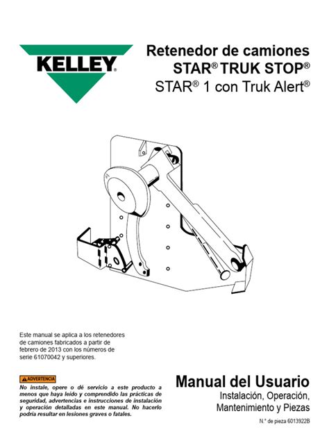 Kelley Entrematic STAR 1 With Truck Alert STAR TRUK STOP Vehicle Restraint User Manual SP | PDF ...