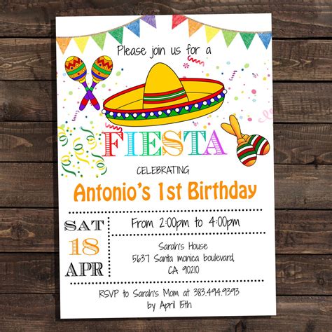 Mexican Invitations Templates Free Each Fiesta Invitation Template In This Catalog Looks Fun ...