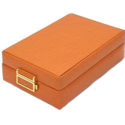 Leather Jewelry Case in Orange - FindGift.com