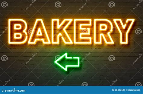 Bakery Neon Sign On Brick Wall Background. Stock Image - Image of bakery, meal: 86413629