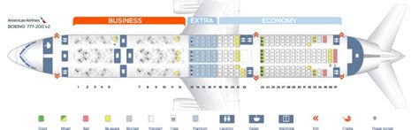 Seat map Boeing 777-200 American Airlines. Best seats in the plane